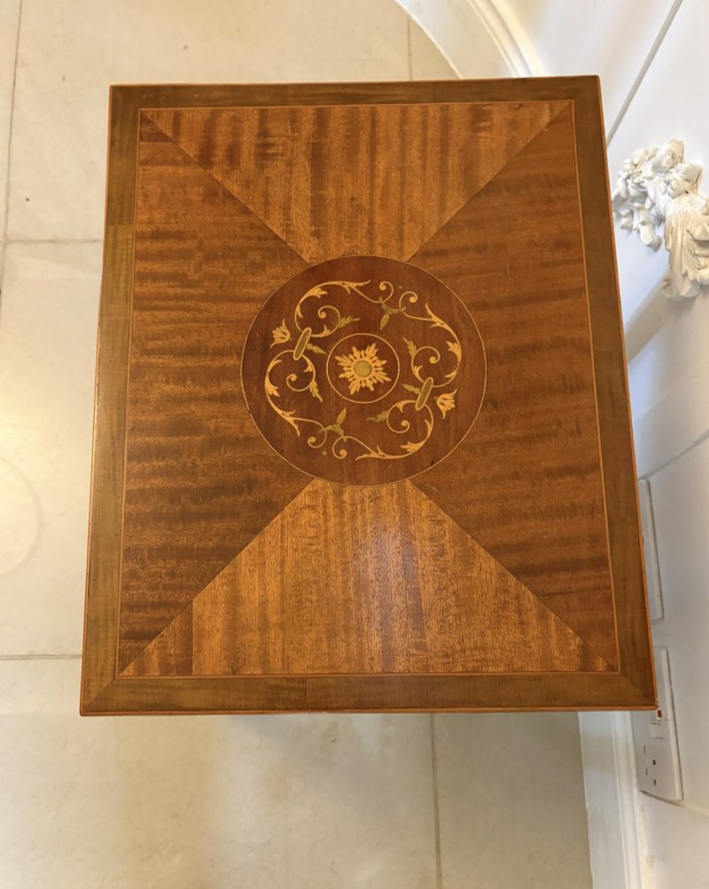 Antique Edwardian Inlaid Folding Game/Lamp Table Featuring “The Royal and Pleasant Game of Goose”